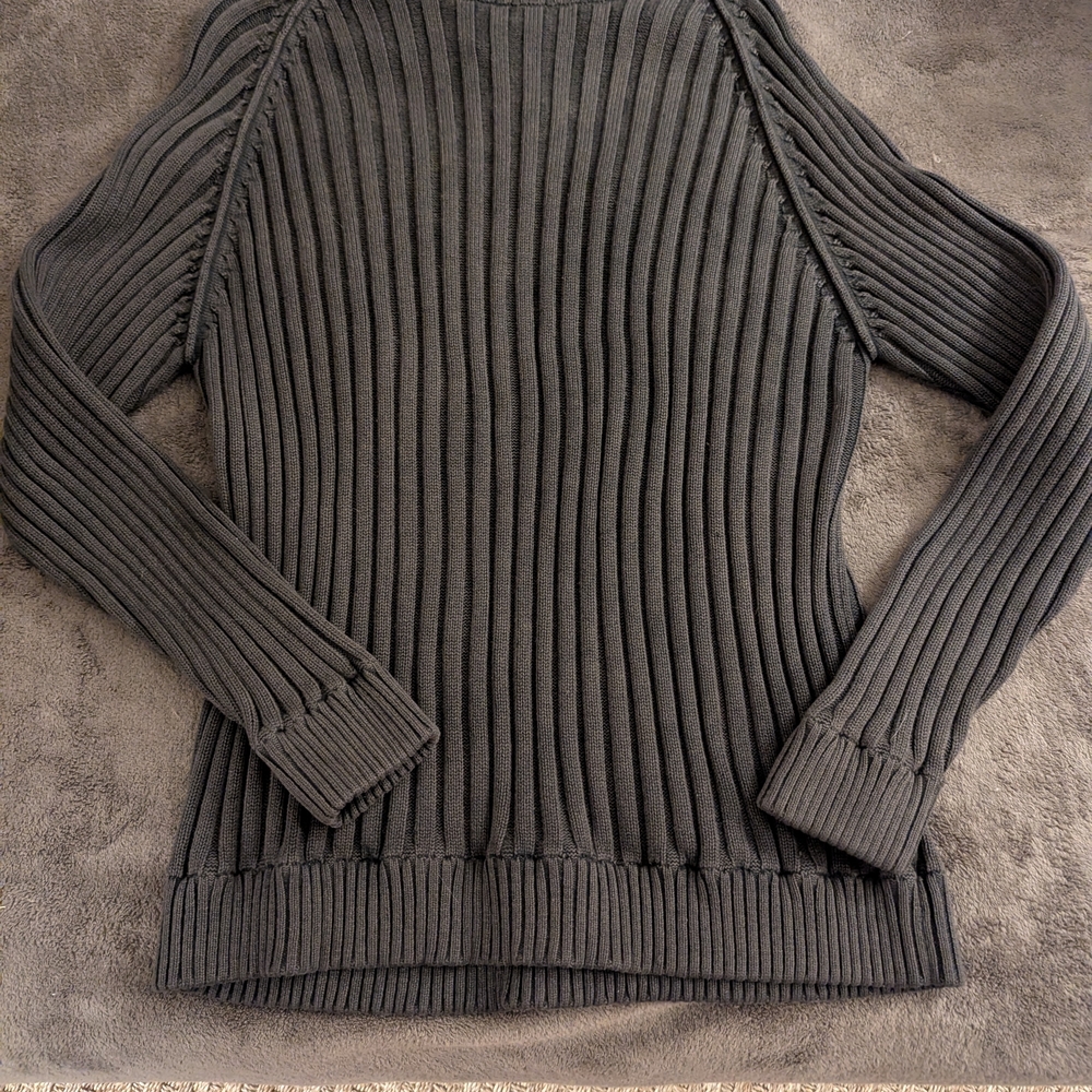 NWT Levi's 💯 Cotton Charcoal Ribbed Crew Neck Sweater Size XL - Picture 1 of 9